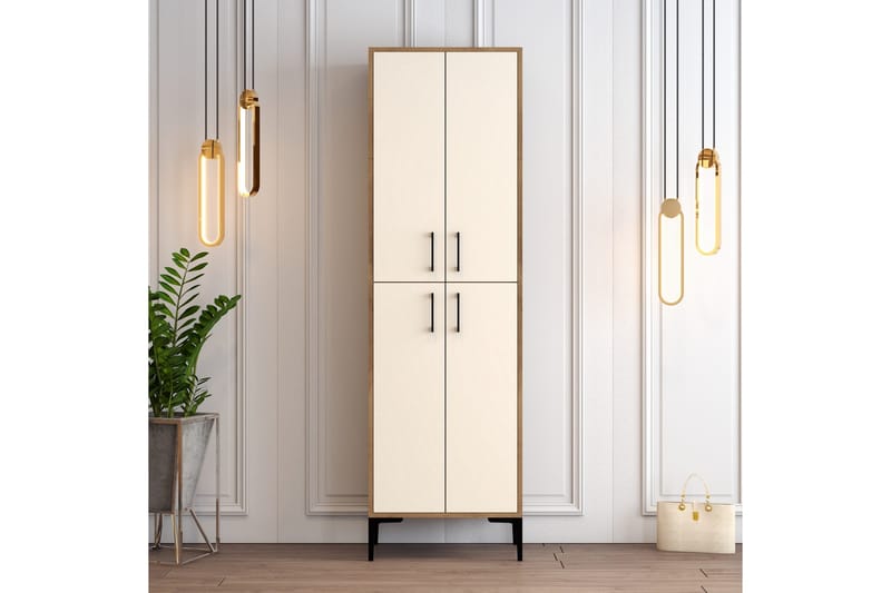 Retzow Skoskåp 60x35 cm - Mörkbrun/Beige - Förvaring - Skoförvaring - Skoskåp