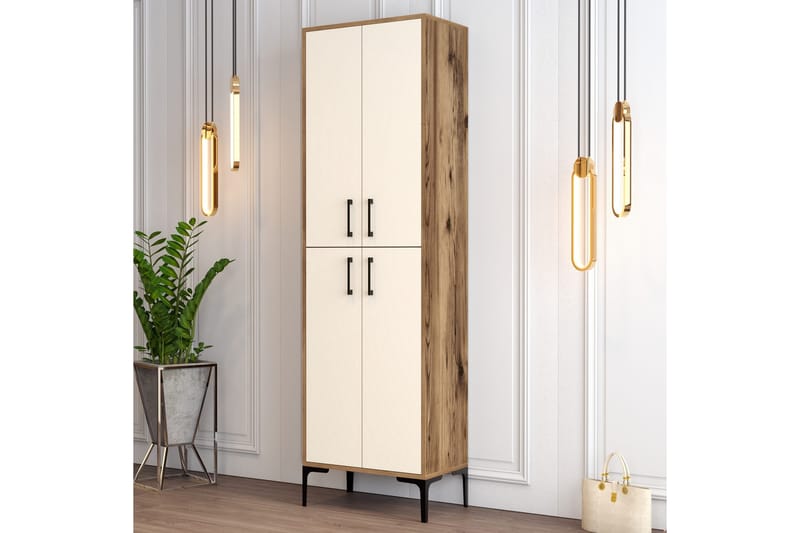 Retzow Skoskåp 60x35 cm - Mörkbrun/Beige - Förvaring - Skoförvaring - Skoskåp