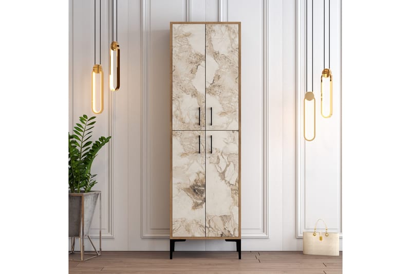 Retzow Skoskåp 60x35 cm - Mörkbrun/Ljusbrun - Förvaring - Skoförvaring - Skoskåp