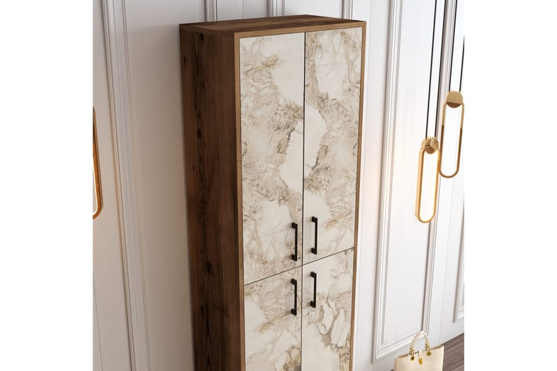 Retzow Skoskåp 60x35 cm - Mörkbrun/Ljusbrun - Förvaring - Skoförvaring - Skoskåp