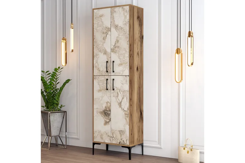 Retzow Skoskåp 60x35 cm - Mörkbrun/Ljusbrun - Förvaring - Skoförvaring - Skoskåp