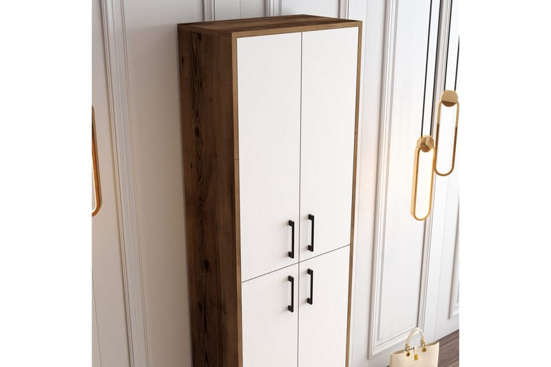 Retzow Skoskåp 60x35 cm - Mörkbrun/Vit - Förvaring - Skoförvaring - Skoskåp