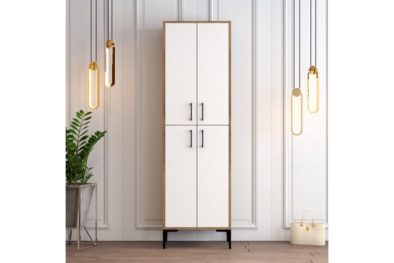 Retzow Skoskåp 60x35 cm - Mörkbrun/Vit - Förvaring - Skoförvaring - Skoskåp