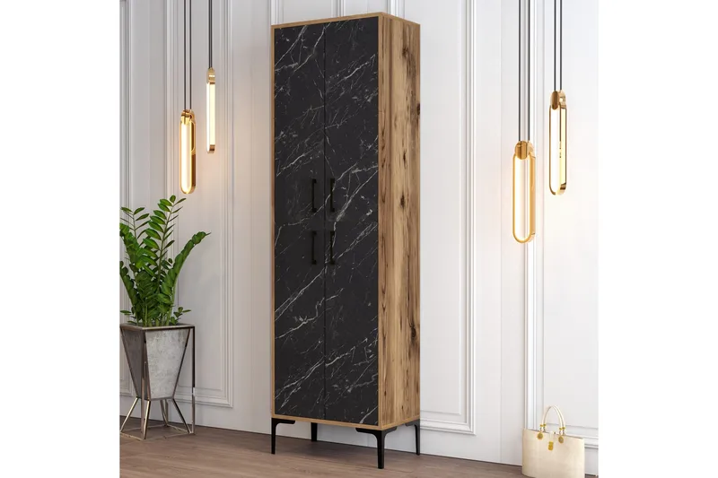 Retzow Skoskåp 60x35 cm - Svart/Mörkbrun - Förvaring - Skoförvaring - Skoskåp