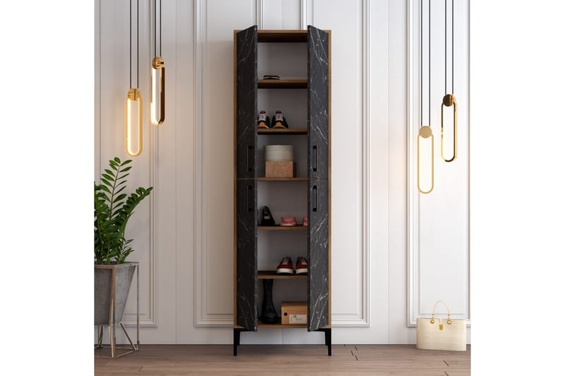 Retzow Skoskåp 60x35 cm - Svart/Mörkbrun - Förvaring - Skoförvaring - Skoskåp