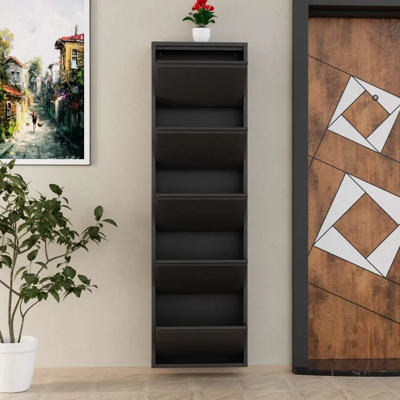 Rylanis Skoskåp 50x169 cm - Antracit - Förvaring - Skoförvaring - Skoskåp