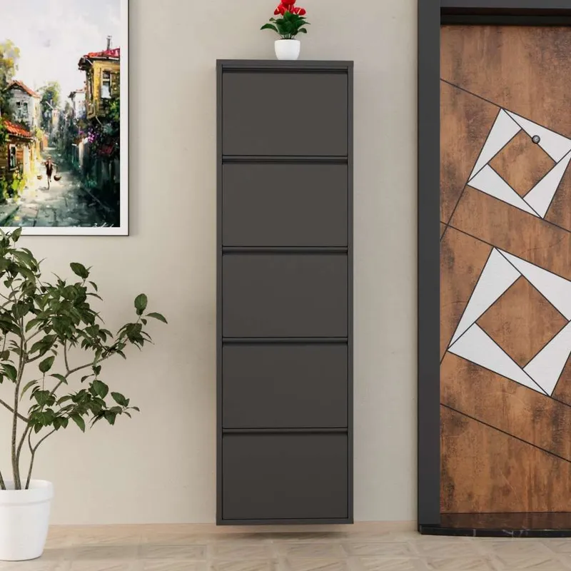 Rylanis Skoskåp 50x169 cm - Antracit - Förvaring - Skoförvaring - Skoskåp