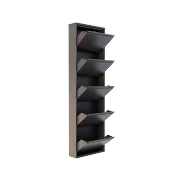 Rylanis Skoskåp 50x169 cm - Antracit - Förvaring - Skoförvaring