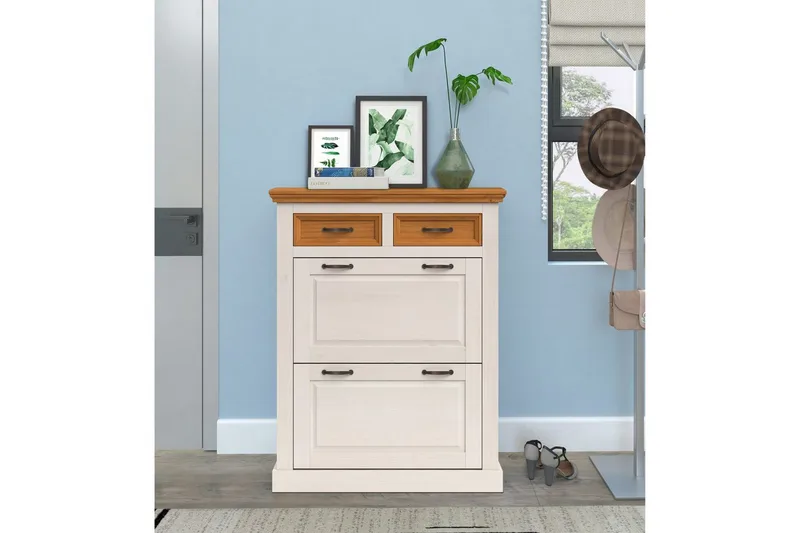 Selma Skoskåp 90x115 cm - Vit - Förvaring - Skoförvaring - Skoskåp