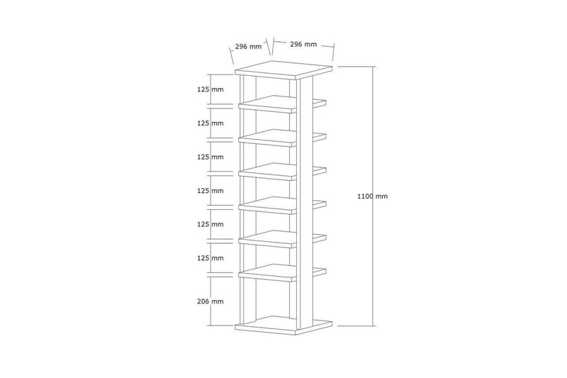 Seynor Skoskåp 29,6 cm - Valnöt - Förvaring - Skoförvaring - Skoskåp