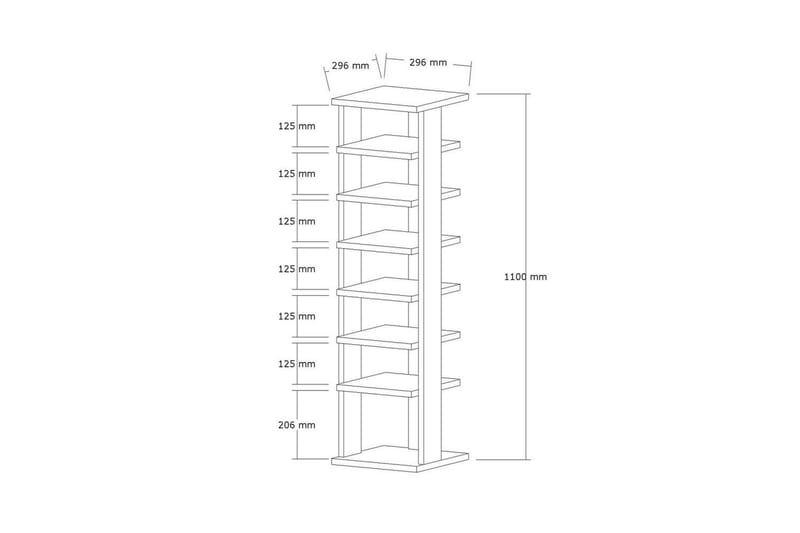 Seynor Skoskåp 29,6 cm - Valnöt - Förvaring - Skoförvaring - Skoskåp