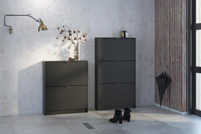 Shoey Skoskåp 2 Fack - Svart - Förvaring - Skoförvaring - Skoskåp