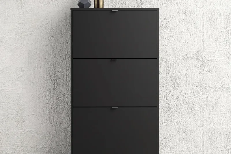 Shoey Skoskåp 3 Fack - Svart - Förvaring - Skoförvaring - Skoskåp