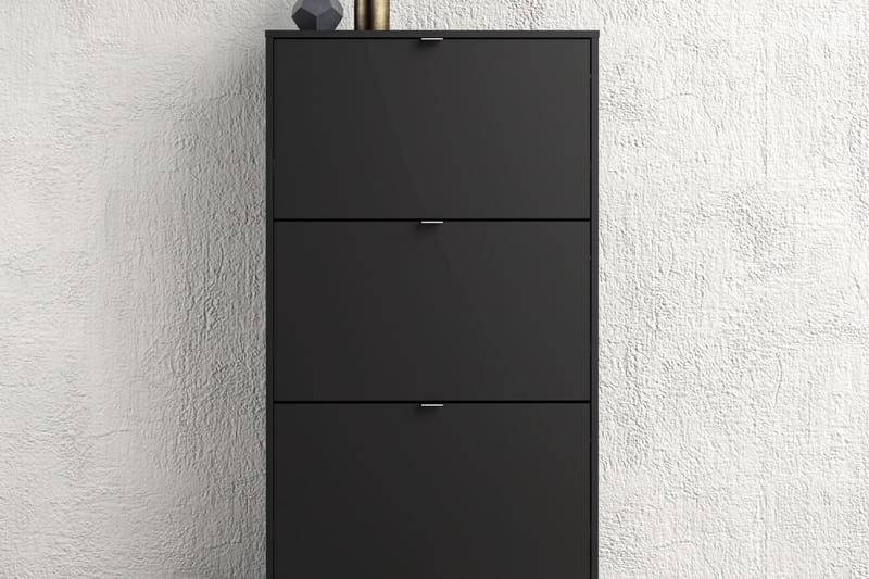 Shoey Skoskåp 3 Fack - Svart - Förvaring - Skoförvaring - Skoskåp