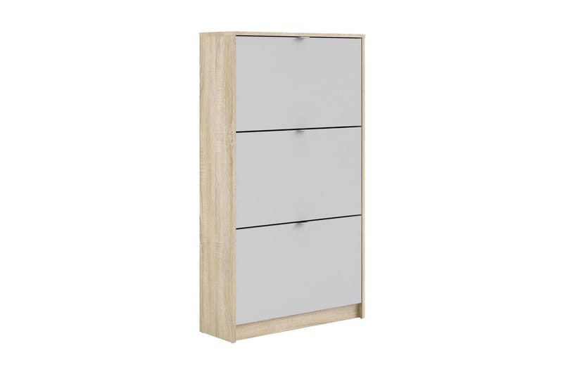 Shoey Skoskåp 3 Fack, Trä/natur/Vit