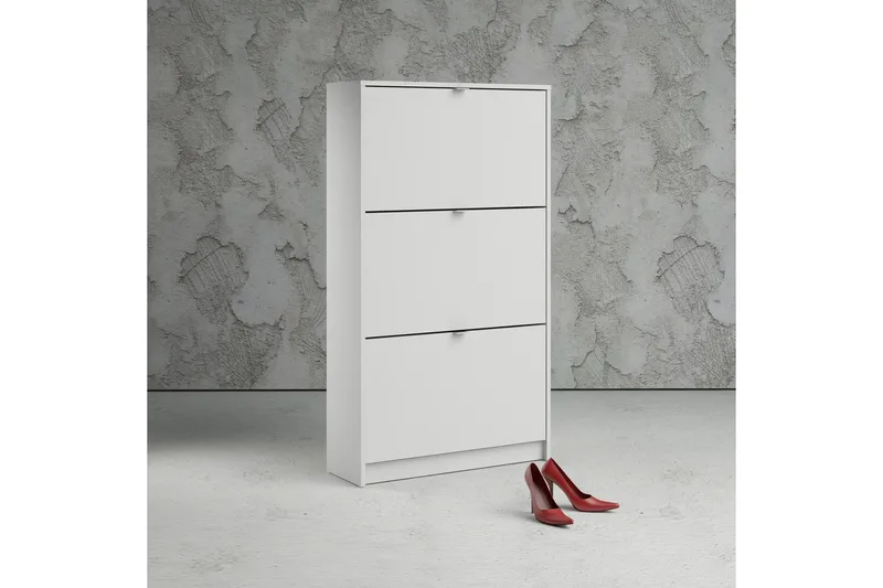 Shoey Skoskåp 3 Fack - Vit - Förvaring - Skoförvaring - Skoskåp