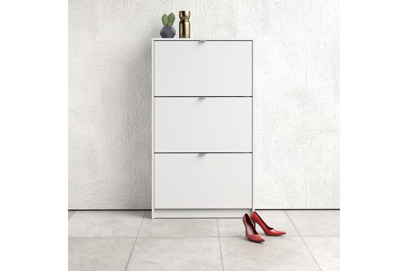 Shoey Skoskåp 3 Fack - Vit - Förvaring - Skoförvaring - Skoskåp