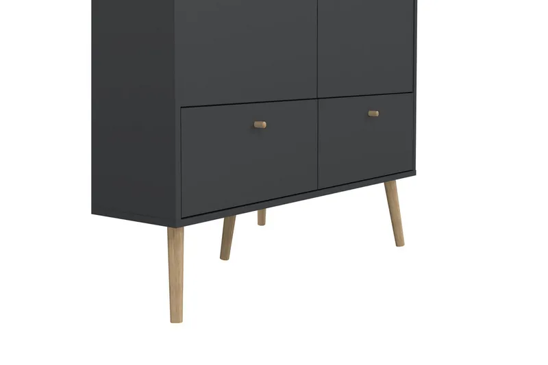 Shoey Skoskåp 4 Fack - Svart - Förvaring - Skoförvaring - Skoskåp