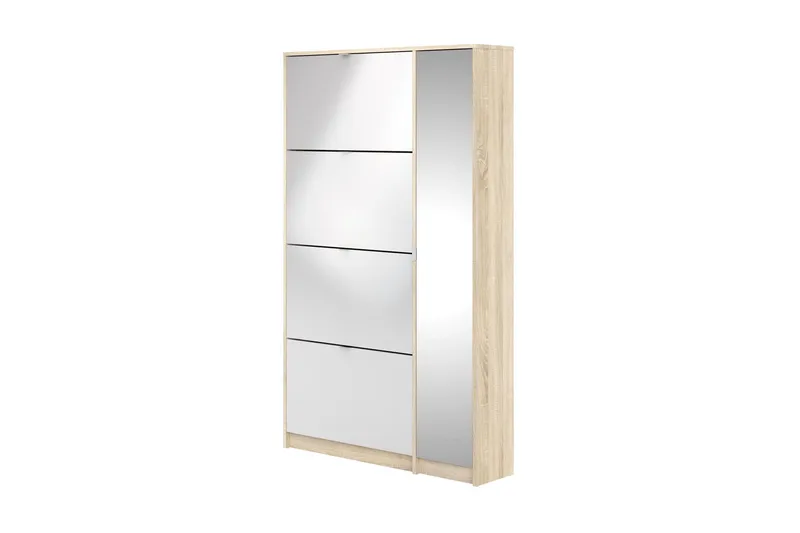 Shoey Skoskåp 4 Fack - Trä/natur/Vit - Förvaring - Skoförvaring - Skoskåp