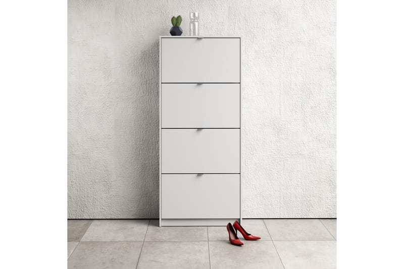 Shoey Skoskåp 4 Fack - Vit - Förvaring - Skoförvaring - Skoskåp