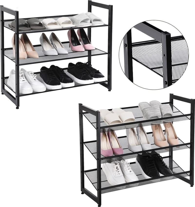 Sibel skohylla svart 74 x 62,5 cm - Svart - Förvaring - Skoförvaring