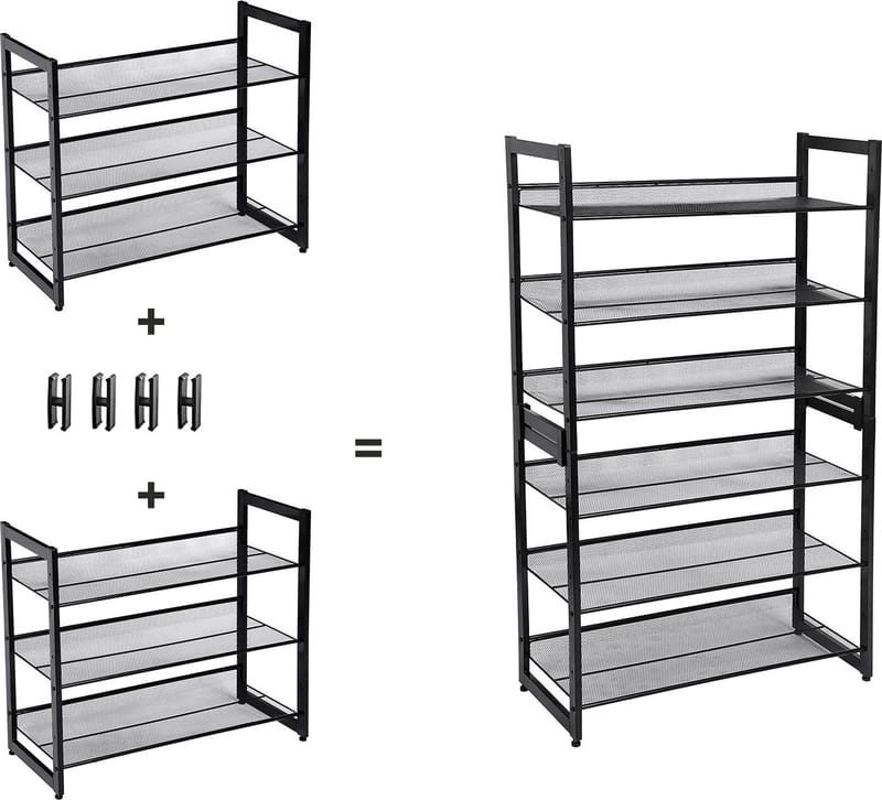 Sibel skohylla svart 74 x 62,5 cm - Svart - Förvaring - Skoförvaring