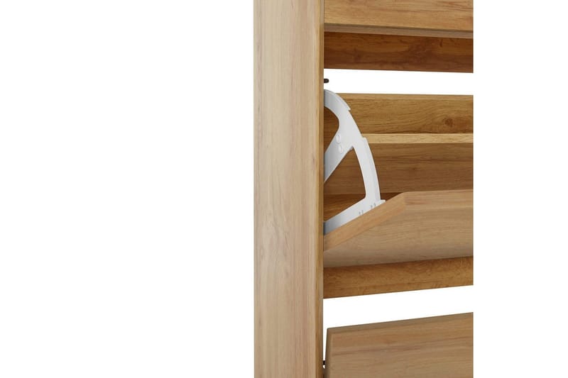 Skoförvaring Ezra 3 klaffar 60x24x125 cm, Wotan-ek - 60x24x125 cm, Wotan-ek - Förvaring - Skoförvaring - Skoskåp