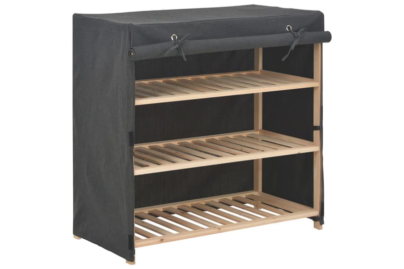 Skoförvaring med överdrag grå 79x40x80 cm tyg - Grå - Förvaring - Skoförvaring