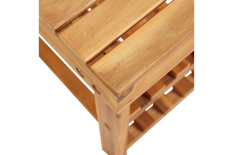 Skohylla 70x32x46 cm massivt akaciaträ - Brun - Förvaring - Skoförvaring
