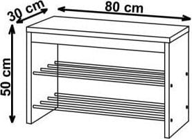 Skohylla Cataleya 80 cm - ek - Förvaring - Skoförvaring