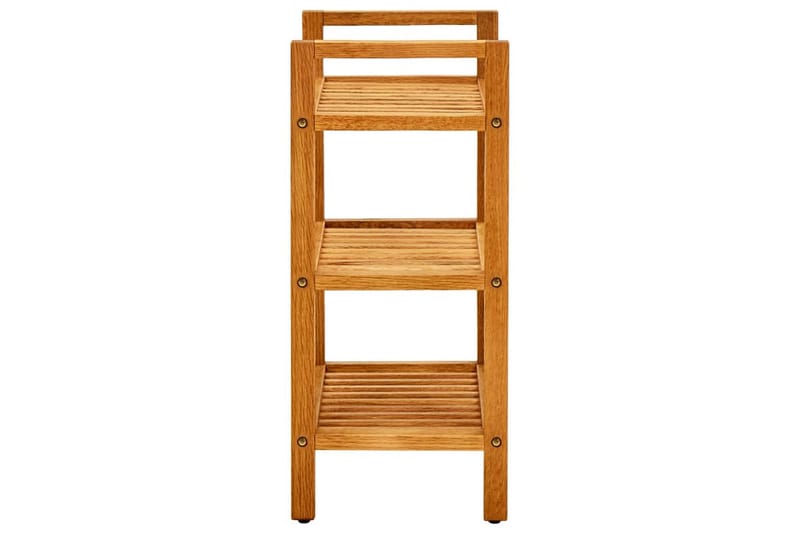 Skohylla med 3 hyllor 50x27x60 cm massiv ek - Brun - Förvaring - Skoförvaring