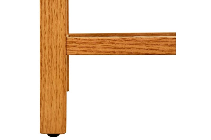 Skohylla med 4 hyllor 100x27x80 cm massiv ek - Brun - Förvaring - Skoförvaring
