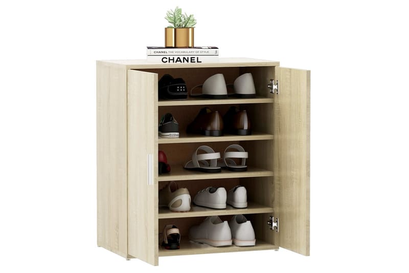 Skohylla sonoma-ek 60x35x70 cm spånskiva - Brun - Förvaring - Skoförvaring