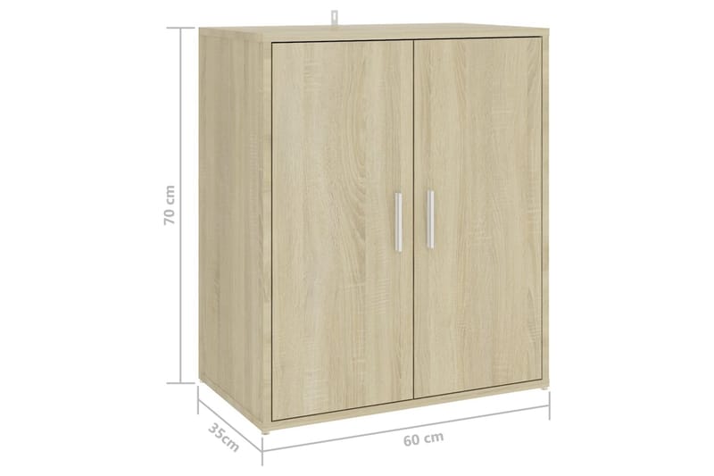 Skohylla sonoma-ek 60x35x70 cm spånskiva - Brun - Förvaring - Skoförvaring