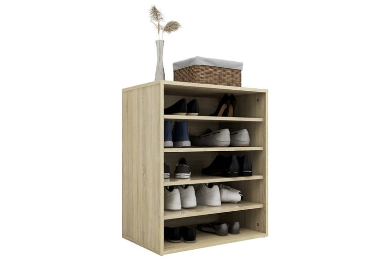Skohylla sonoma-ek 60x35x70 cm spånskiva - Brun - Förvaring - Skoförvaring