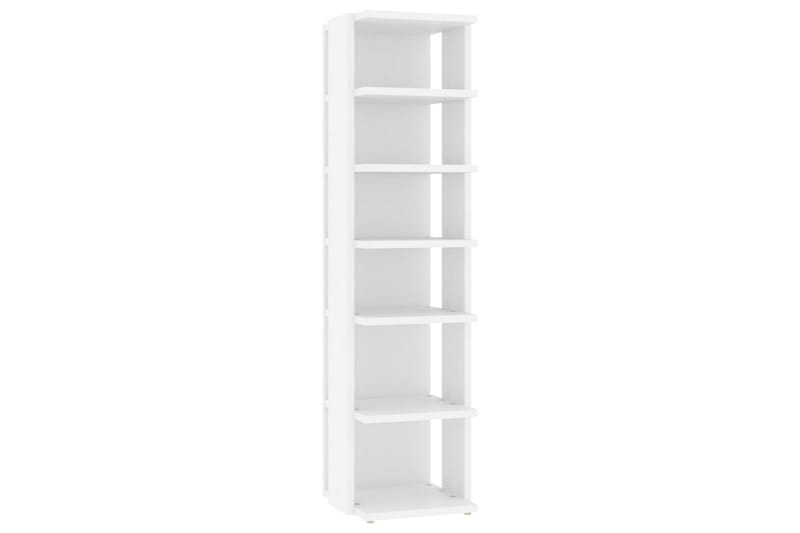 Skohylla vit 25x27x102 cm spånskiva - Vit - Förvaring - Skoförvaring