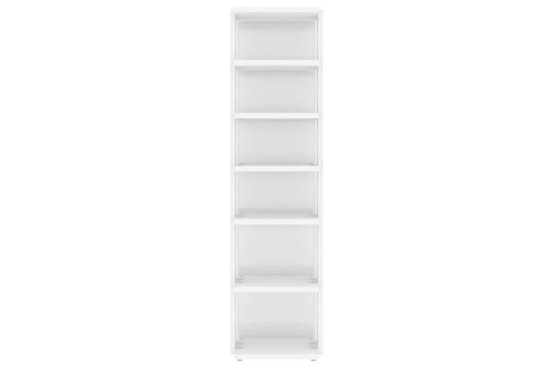 Skohyllor 2 st vit högglans 25x27x102 cm - Vit högglans - Förvaring - Skoförvaring