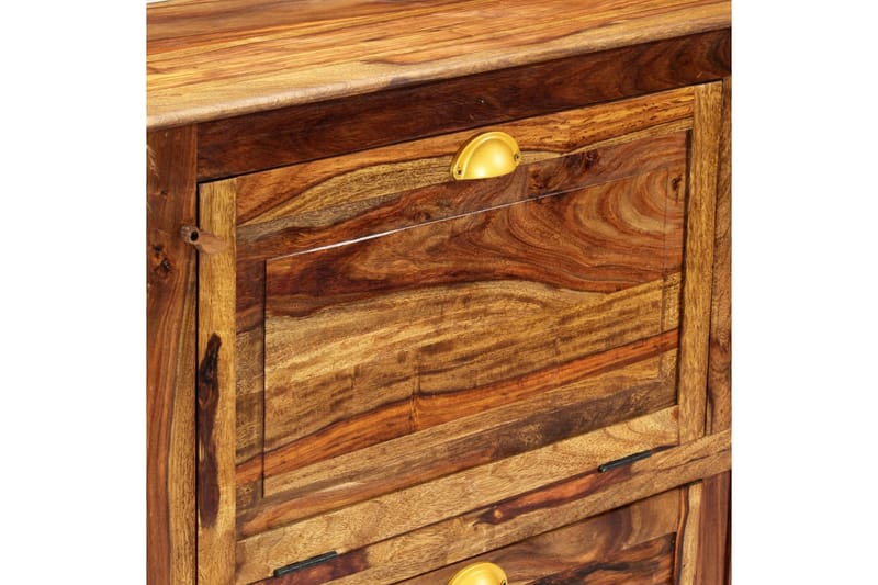 Skoskåp 140x35x90 cm massivt sheshamträ - Brun - Förvaring - Skoförvaring - Skoskåp