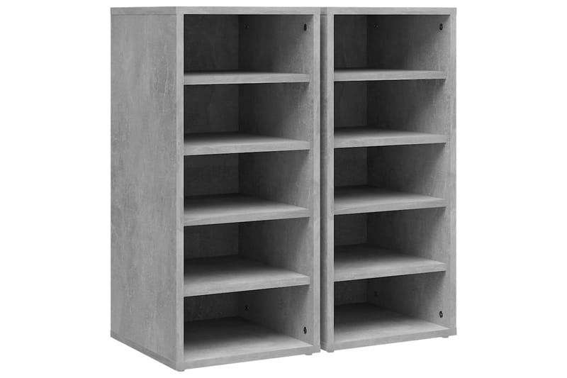 Skoskåp 2 st betonggrå 31,5x35x70 cm spånskiva - Betonggrå - Förvaring - Skoförvaring - Skoskåp