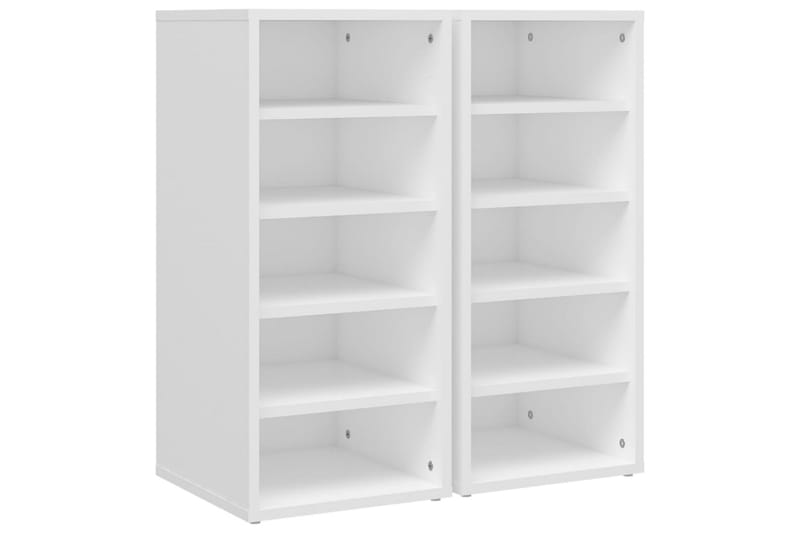 Skoskåp 2 st vit 31,5x35x70 cm spånskiva - Vit - Förvaring - Skoförvaring - Skoskåp
