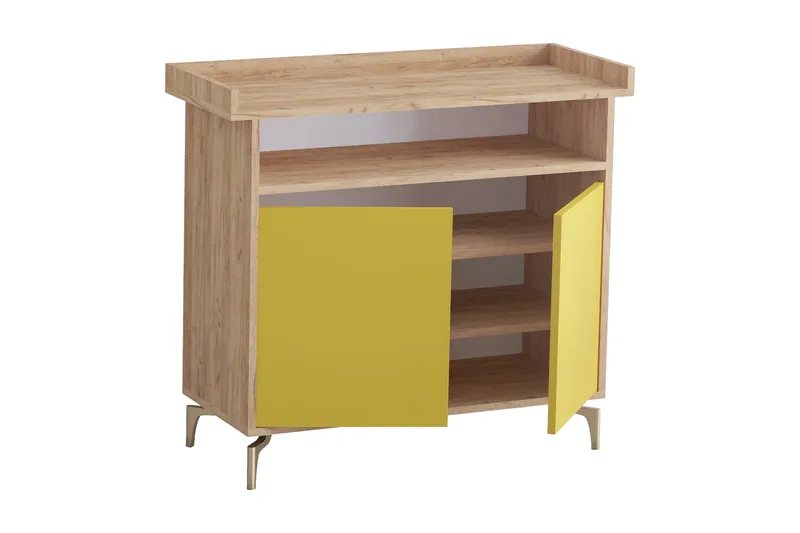 Skoskåp 52x100 cm - Guld/Natur/Gul - Förvaring - Skoförvaring - Skoskåp
