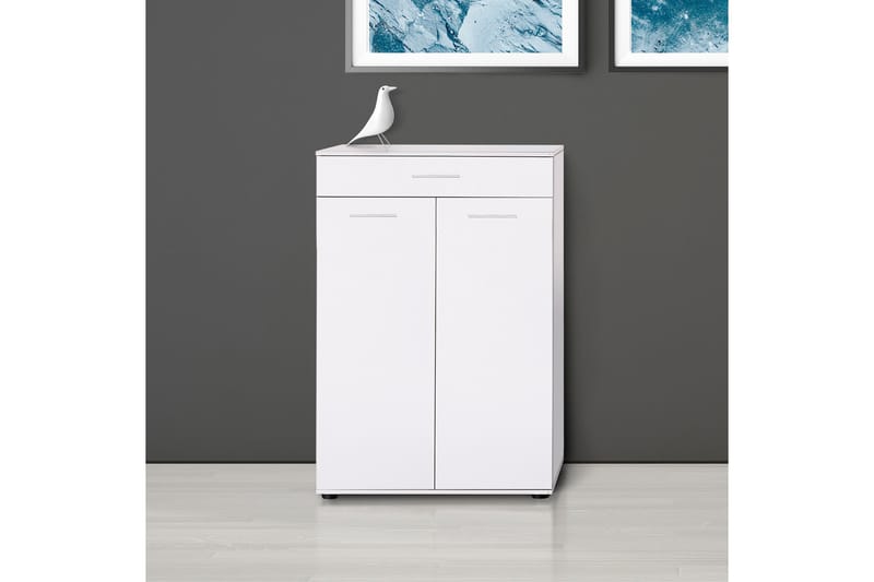 Skoskåp 73x108 cm - Vit - Förvaring - Skoförvaring - Skoskåp