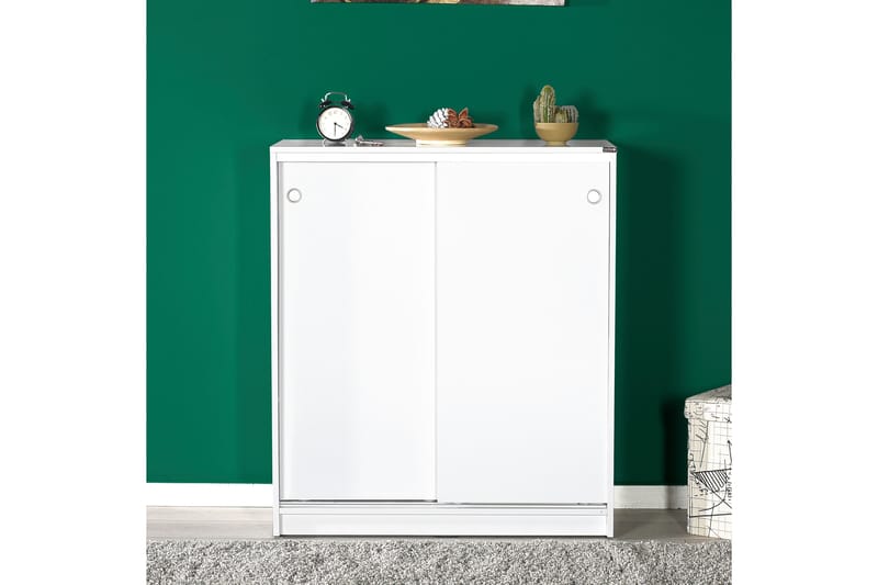 Skoskåp 91x105 cm - Vit - Förvaring - Skoförvaring - Skoskåp