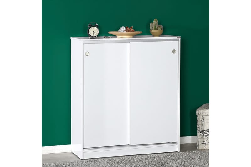 Skoskåp 91x105 cm - Vit - Förvaring - Skoförvaring - Skoskåp