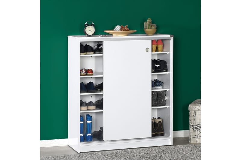 Skoskåp 91x105 cm - Vit - Förvaring - Skoförvaring - Skoskåp
