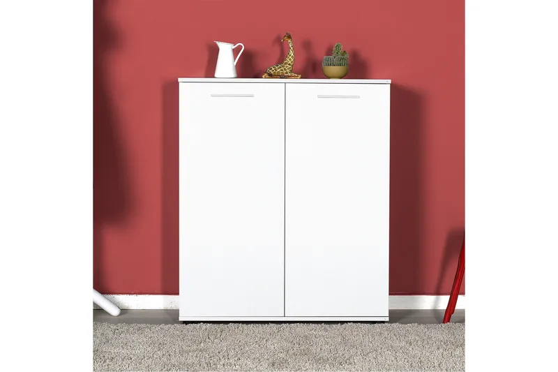 Skoskåp 91x108 cm - Vit - Förvaring - Skoförvaring - Skoskåp