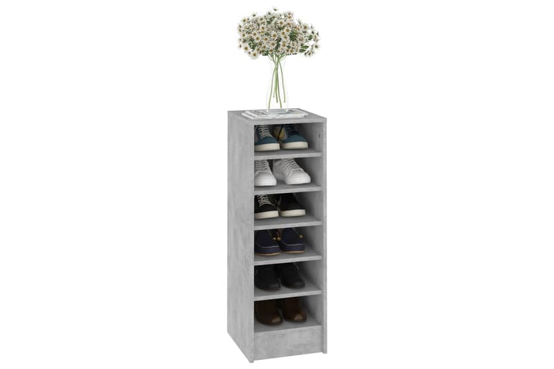 Skoskåp betonggrå 31,5x35x90 cm spånskiva - Betonggrå - Förvaring - Skoförvaring