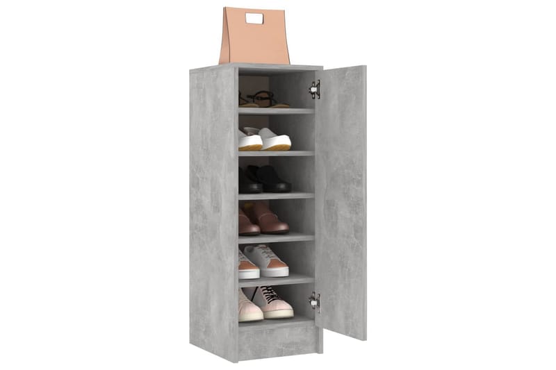 Skoskåp betonggrå 32x35x92 cm spånskiva - Betonggrå - Förvaring - Skoförvaring - Skoskåp