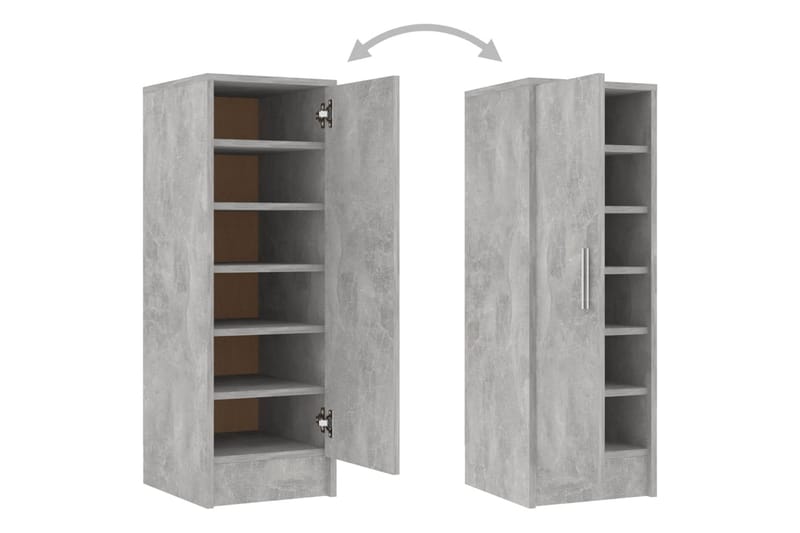 Skoskåp betonggrå 32x35x92 cm spånskiva - Betonggrå - Förvaring - Skoförvaring - Skoskåp