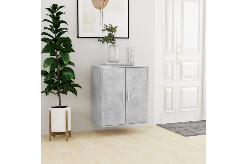 Skoskåp betonggrå 60x35x70 cm spånskiva - Betonggrå - Förvaring - Skoförvaring - Skoskåp